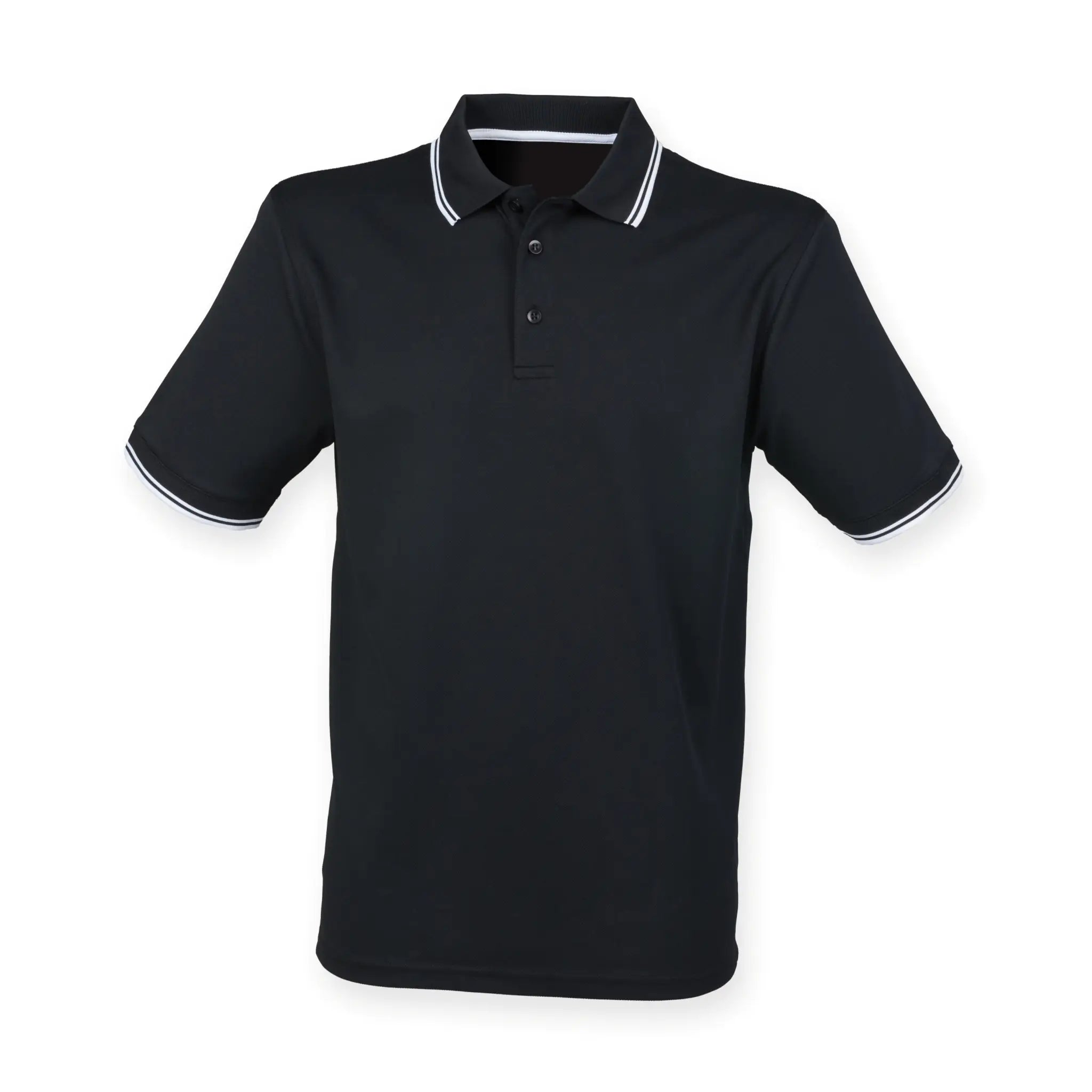 all-groups Men's Coolplus Short Sleeved Tipped Polo Shirt