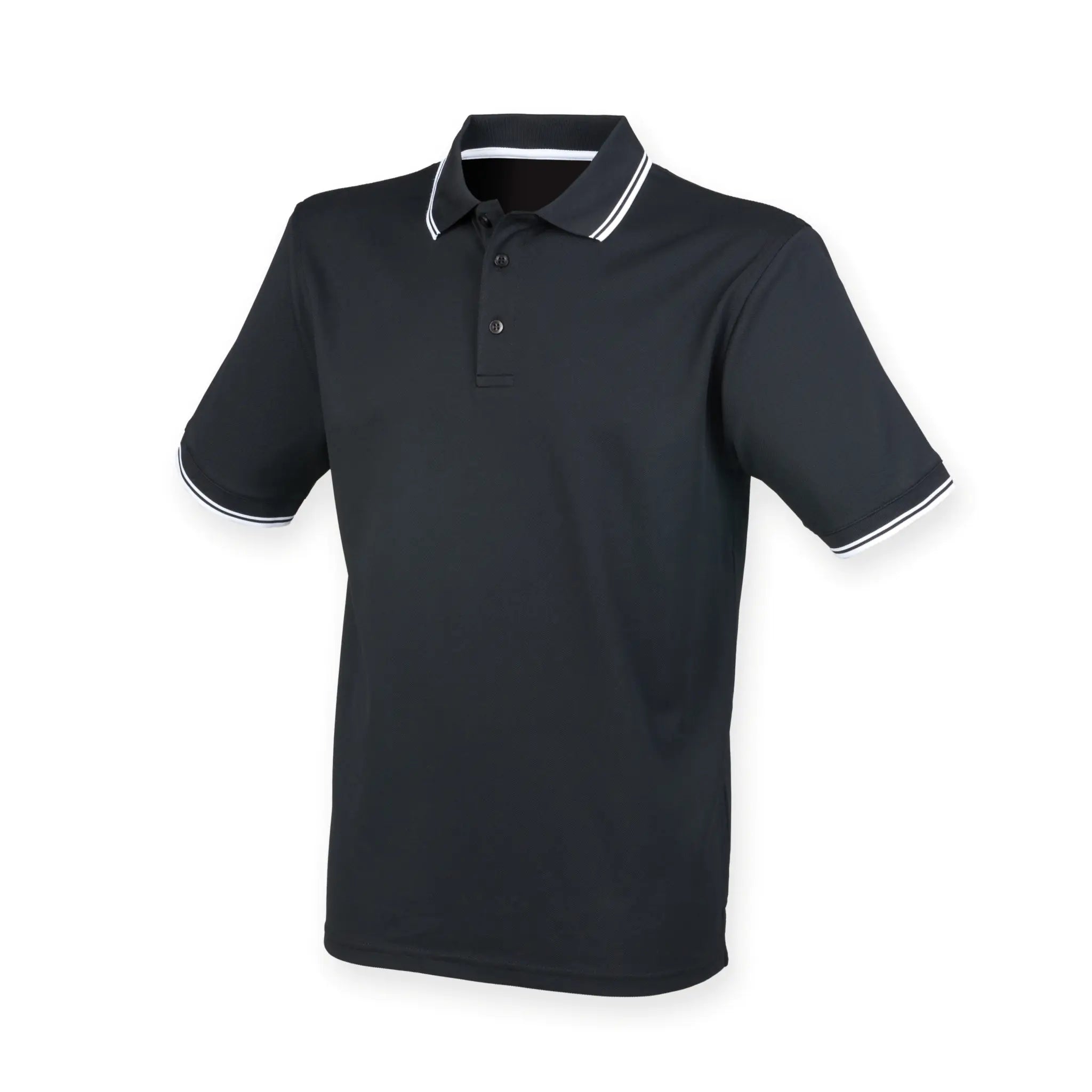 all-groups Men's Coolplus Short Sleeved Tipped Polo Shirt