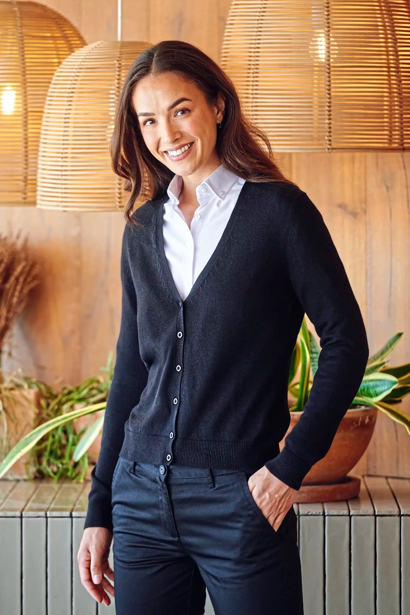 all-groups Women's Lightweight V Neck Short Cardigan