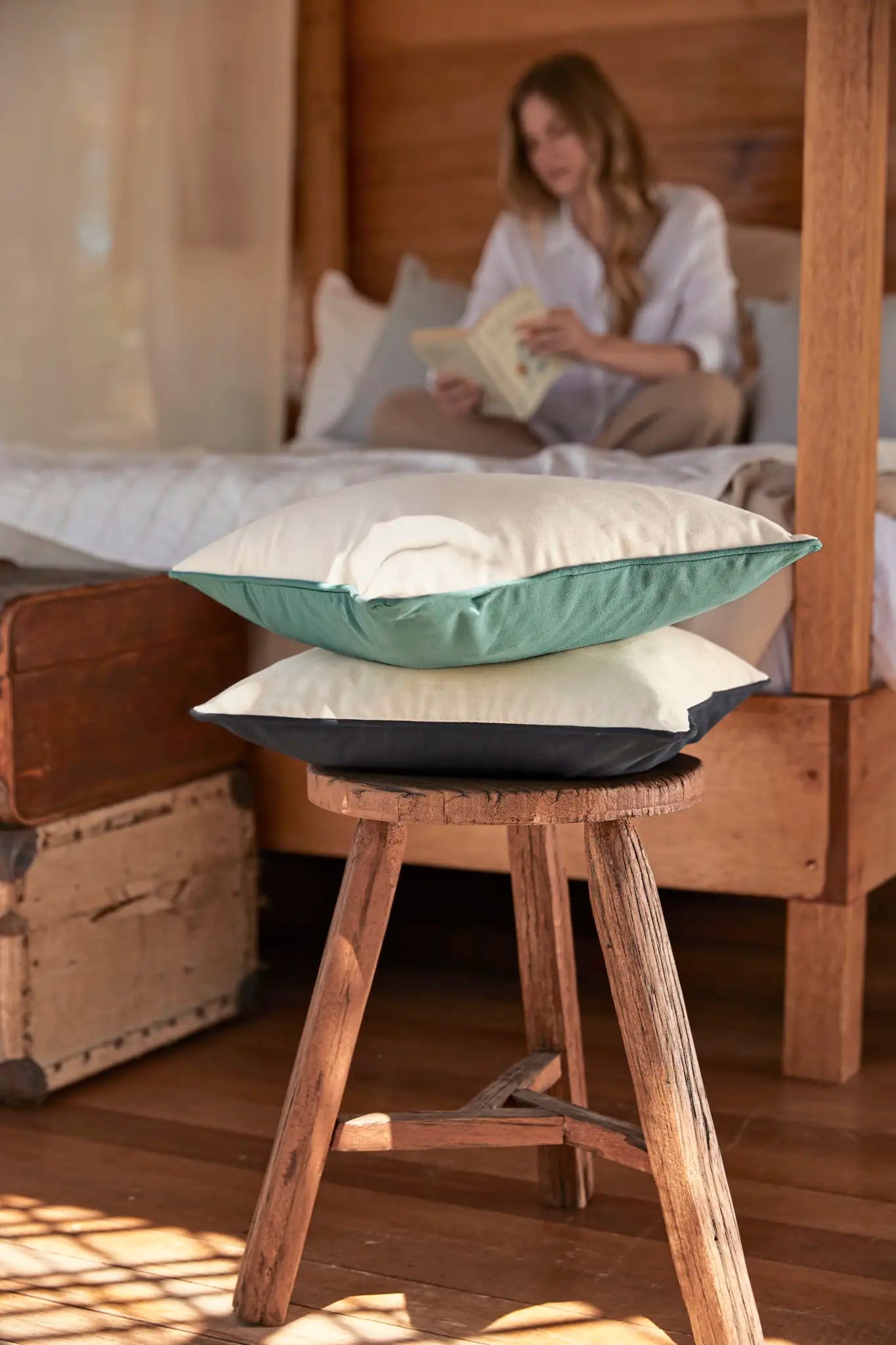 all-groups Fairtrade Cotton Piped Cushion Cover