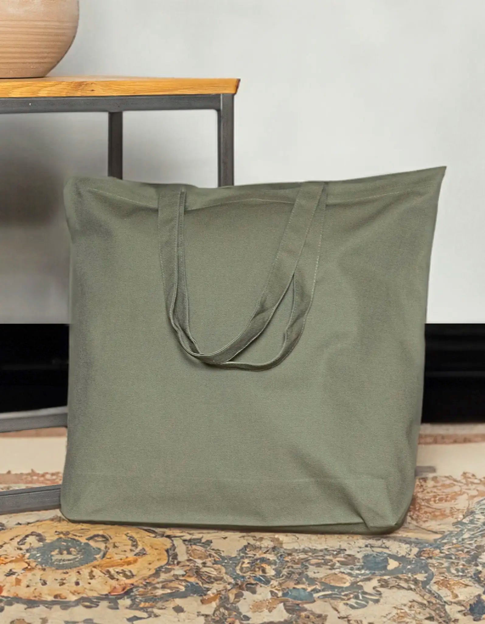all-groups Organic Canvas Carrier Bag Medium Long Handle London 02