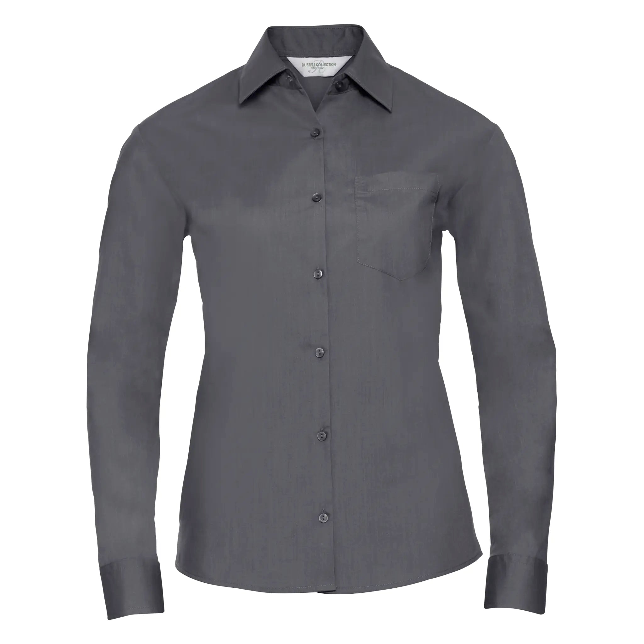 all-groups Women's Long Sleeve Classic Polycotton Poplin Shirt