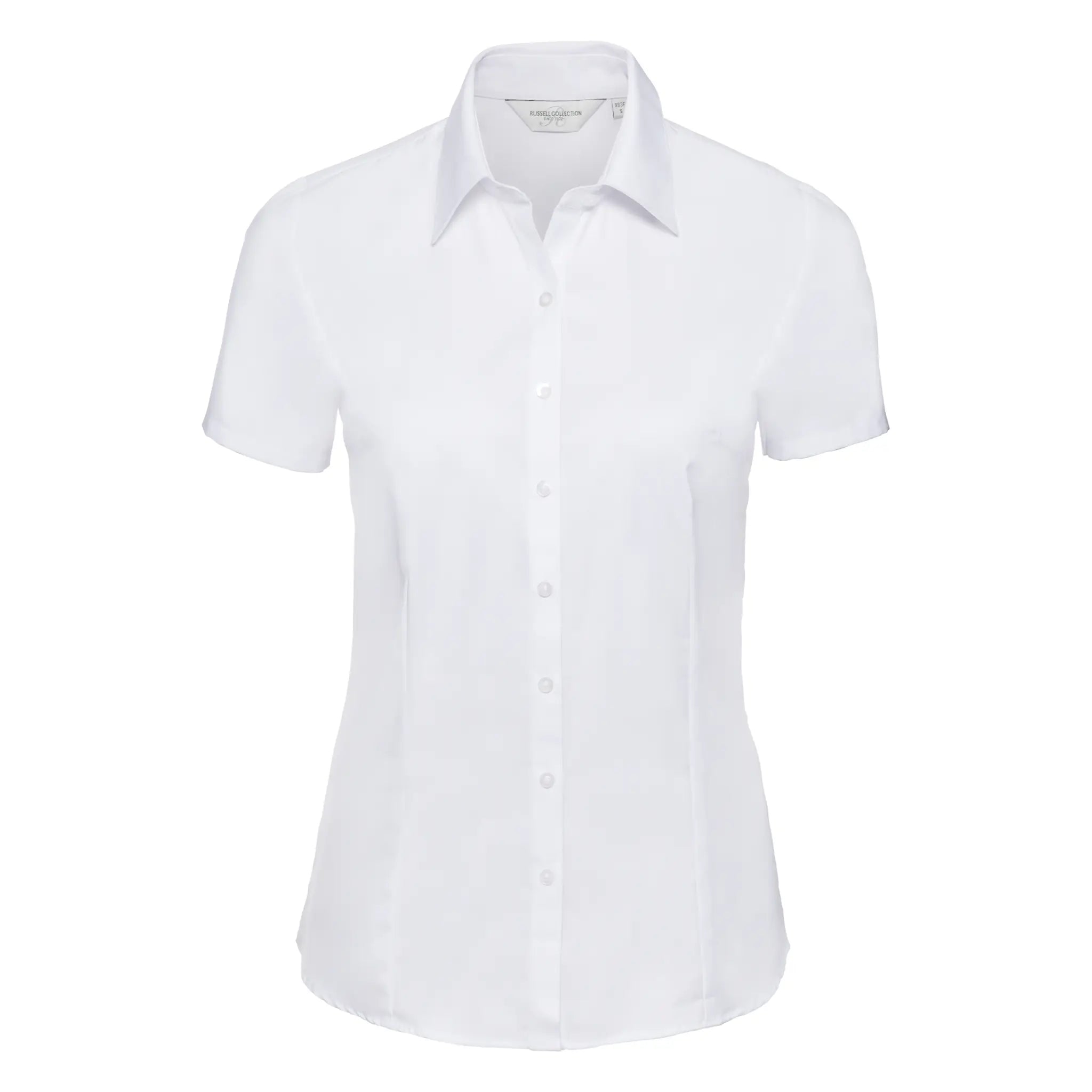 all-groups Women's Short Sleeve Tailored Herringbone Shirt